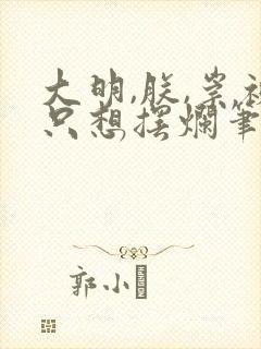 大明,朕,崇祯只想摆烂笔趣阁封面