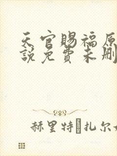 天官赐福原著小说免费未删减版在线阅读封面
