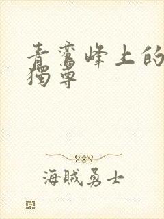 青鸾峰上的一剑独尊
