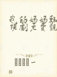 我的妈妈韩剧电视剧免费观看高清全集封面