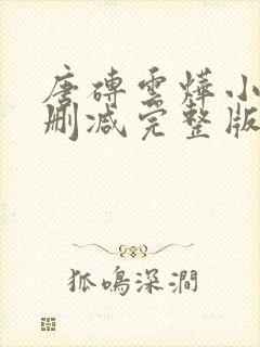 唐砖云烨小说未删减完整版