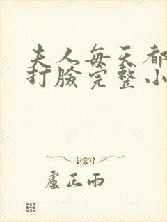 夫人每天都在线打脸完整小说