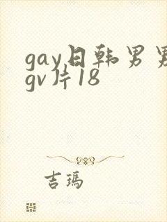gay日韩男男gv片18