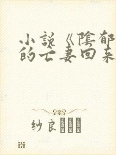 小说《阴郁大佬的亡妻回来了》的大