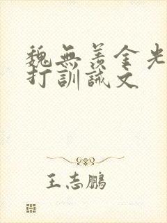 魏无羡金光瑶挨打训诫文封面