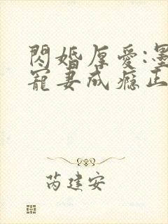 闪婚厚爱:墨少宠妻成瘾正版