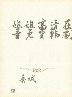 姐姐高清在线观看免费韩剧封面