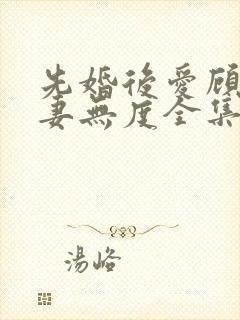 先婚后爱顾总宠妻无度全集
