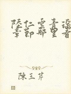 陆仁云青瑶最新章节哪里看封面