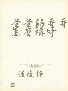 爸爸的哥哥弟弟怎么称呼
