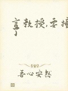 言教授,要撞坏了