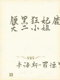 腹黑狂妃废物逆天二小姐封面