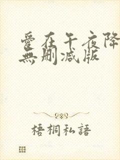 爱在午夜降临前无删减版封面