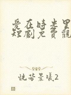 爱在时光里流转短剧免费观看