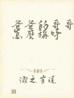 爸爸的哥哥老婆怎么称呼