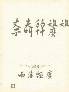 丈夫的姐姐的儿子叫什么
