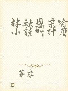 林秋恩宋喻白的小说叫什么名字