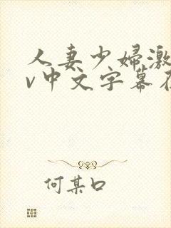 人妻少妇激情av中文字幕在线