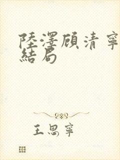 陆泽顾清宁原著结局