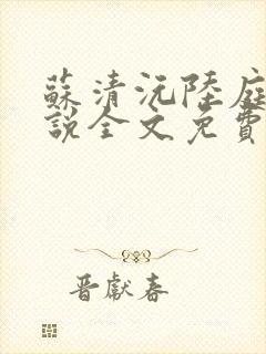 苏清沅陆庭渊小说全文免费阅读