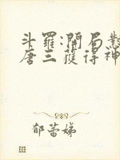 斗罗:开局怼哭唐三获得神级武魂