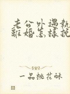 老公外遇执意要离婚怎样挽回