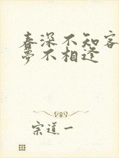 春深不知客,清梦不相逢