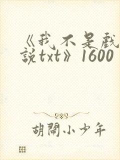 《我不是戏神小说txt》1600