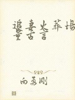 追妻火葬场高质量古言