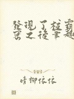 发现了校霸的秘密之后笔趣阁封面