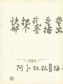 快把我哥带走在哪个台播出封面
