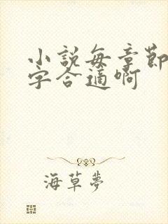 小说每章节多少字合适啊