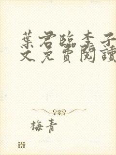 叶君临李子染全文免费阅读大结局