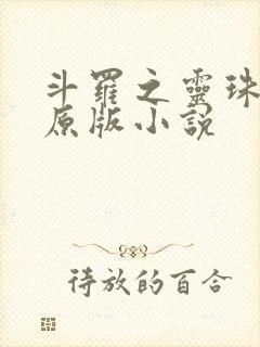 斗罗之灵珠神剑原版小说封面