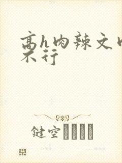 高h肉辣文肉别不行封面