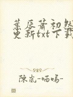 叶辰萧初然最快更新txt下载