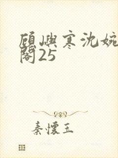 顾屿寒沈婉笔趣阁25封面