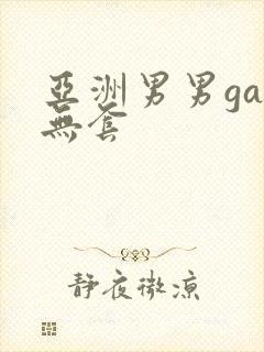 亚洲男男gay无套