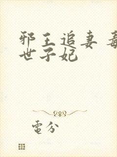 邪王追妻 毒医世子妃