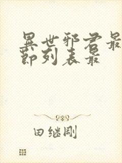 异世邪君最新章节列表最