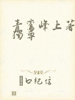 青鸾峰上著一剑独尊