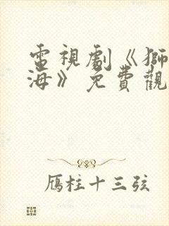 电视剧《狮城山海》免费观看