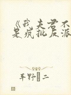 《我夫君不可能是疯批反派》