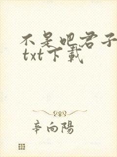不是吧君子也防 txt下载