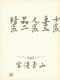 精品人妻少妇一区二区三区不卡