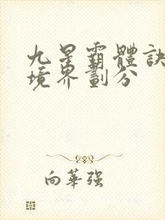 九星霸体诀龙尘境界划分