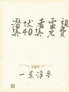 潜伏者电视剧全集40集免费观看谍战