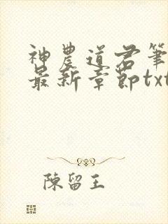 神农道君笔趣阁最新章节txt