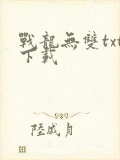 战龙无双txt下载封面