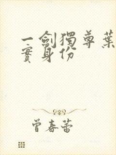 一剑独尊叶玄真实身份封面